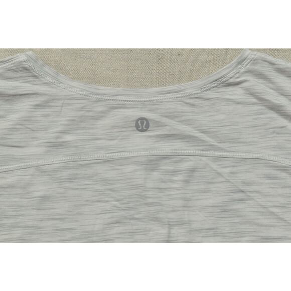 Lululemon Women's White Asymmetrical Long Sleeve Top Size 6 - Picture 8 of 8